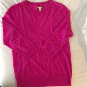 Jcrew Factory- Pink 100% Merino Wool Sweater